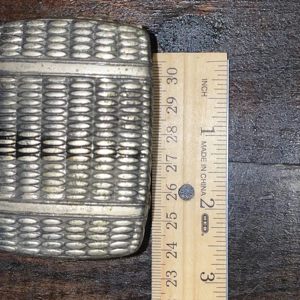 Vintage Jewelry Silverplate Casket Picnic‎ Basket Straps Trinket Box